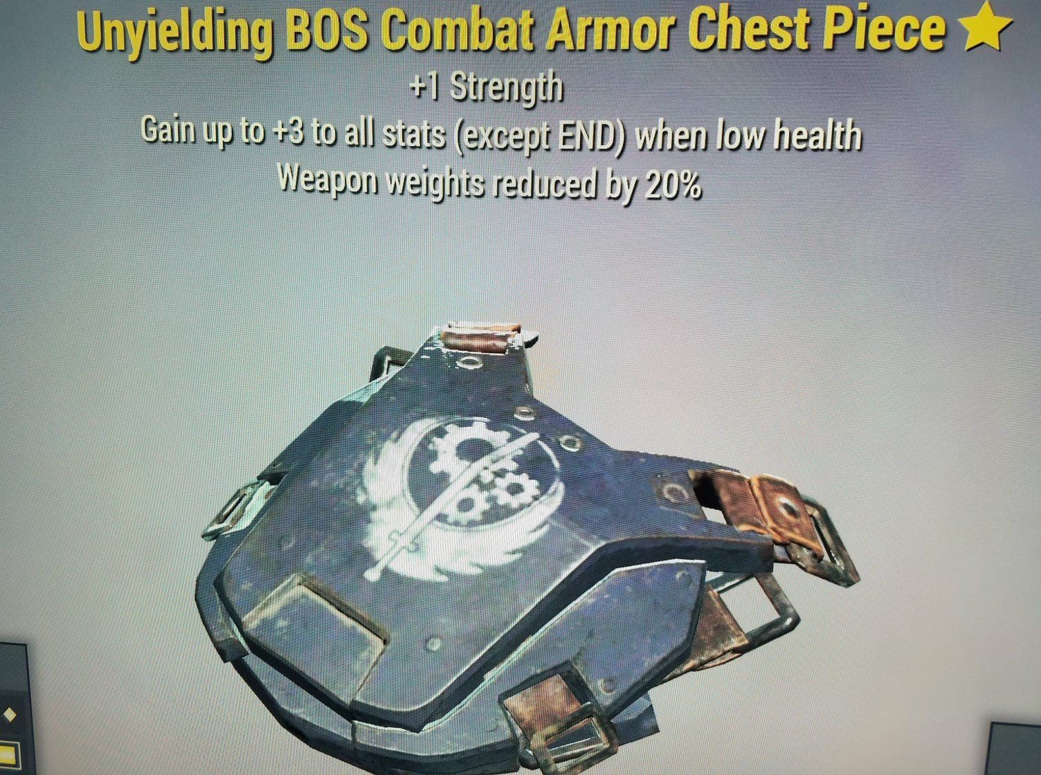 WW Reduction Unyielding BOS Combat Armor Chest Pie